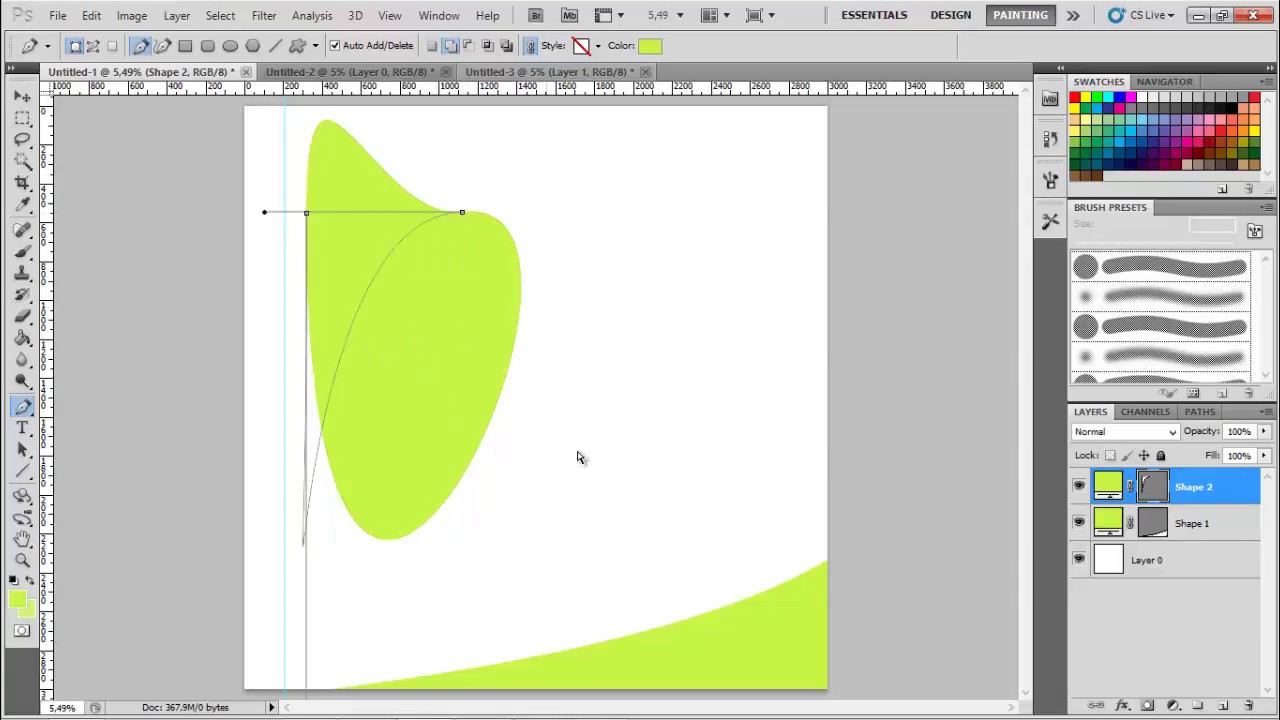 Cara Mudah Membuat Garis Lengkung Di Photoshop Cs5 Youtube