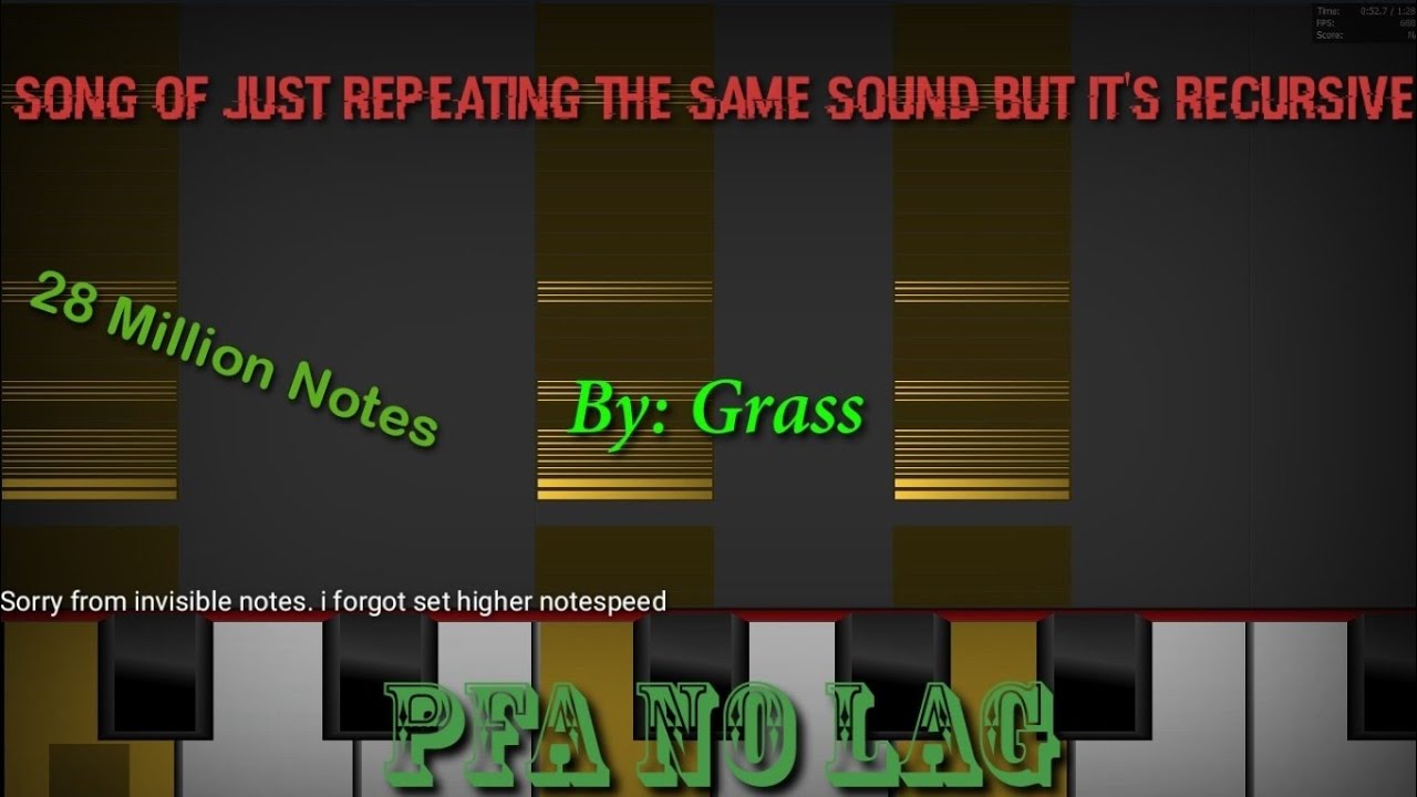 Black MIDI | Song Of Just Repeating The Same Sound But it's Recursive 28 Million Notes | PFA No Lag