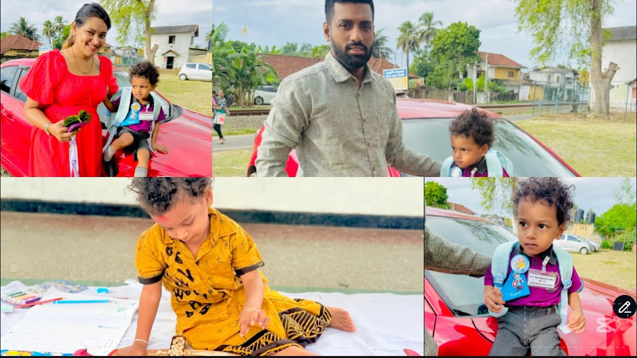 Liam බාබාගෙ අකුරු කියවලා school ගියපු පලවෙනි දවස❤️|ගණදෙවි පුජාව🕉️