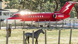An extremely rich farmer bought a private jet and tried to take off from his farm - Flight Simulator