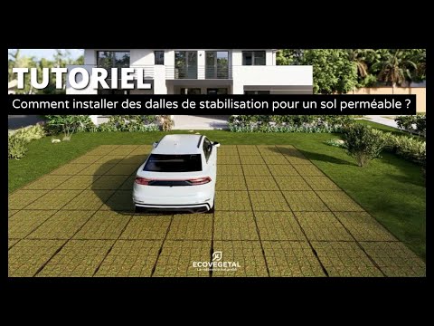 Comment installer des dalles de stabilisation pour un sol perméable ? - video from ECOVEGETAL