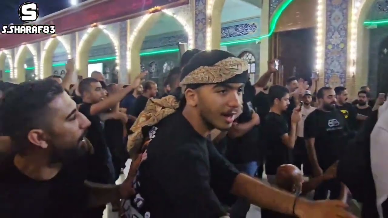 لحظات موثرة لدخول موكب عزاء أهالي مملكة البحرين الموحد مرقد السيدة زينب ع في ذكرى أربعين الإمام