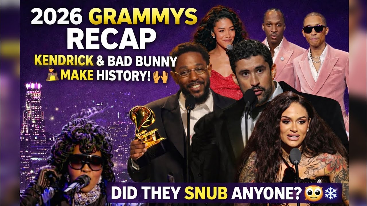 2026 Grammys Recap: Kendrick Lamar & Bad Bunny Make History, Clipse Win First Grammy