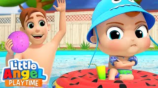 No No Swimming Baby John! | Fun Sing Along Songs by Little Angel Playtime