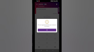 the sim registered with the user device is not present yono app #yonosbi #sbiyono #vishaljey #shorts