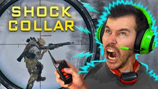 Playing Call Of Duty with Dog Shock Collars! (pain is funny)