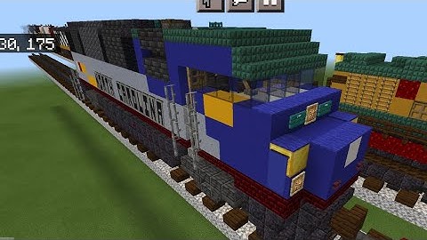 Minecraft Amtrak Piedmont F59PHI locomotive tutorial