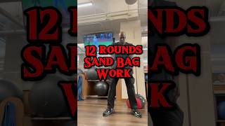 12 rounds of Sand Bag Work