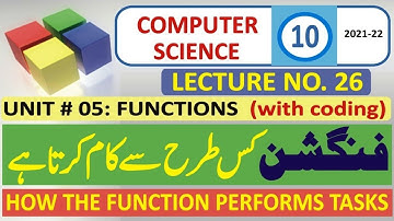 Class 10 Computer Book Lecture 26 | Defining a Function | Unit / Chapter 5 Function | Learn Computer