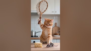 Shocking! The cat sets a trap and waits in silence#shorts #trap #tabbycat