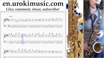 How to Play Saxophone (Alto) The Pink Panther - Theme Song Tabs Part#1 exercises, scales um-i352