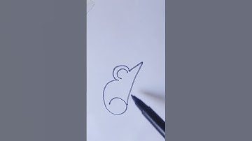 draw a little mouse 🐁#with a  few simple number# simplestrokes#draw#mouse#shorts#