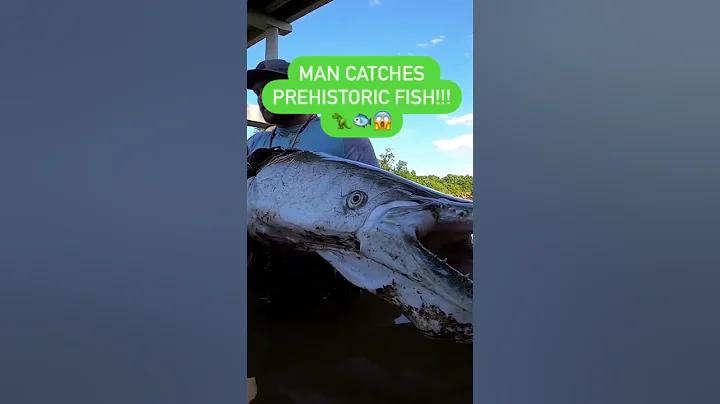 Man Catches Prehistoric Fish! Must Watch! 🦖🐟😱 #shorts