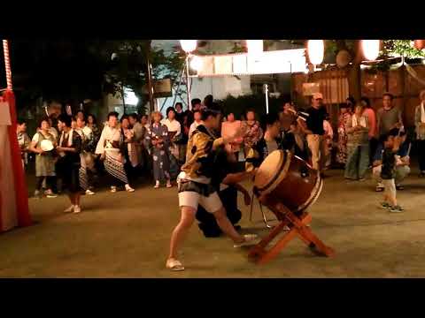 2019年8月31日 盆踊り【太鼓と津軽三味線の合同演奏】葛飾区南水元１