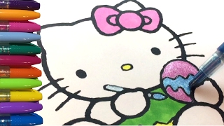 Hello Kitty Coloring Pages | Easter Egg Time!! Wealth