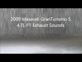 2009 Maserati GranTurismo S F1 Exhaust Sounds - Driving