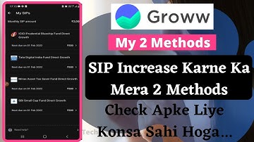 How To Increase SIP Amount in Groww App | Mutual Funds Monthly SIP increase