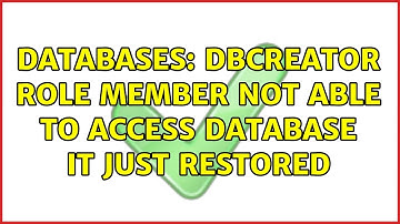 Databases: dbcreator role member not able to access database it just restored