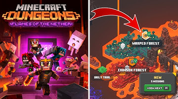 NEW DLC Flames of the Nether - Minecraft Dungeons  | WARPED FOREST Walkthrough (Nintendo Switch)