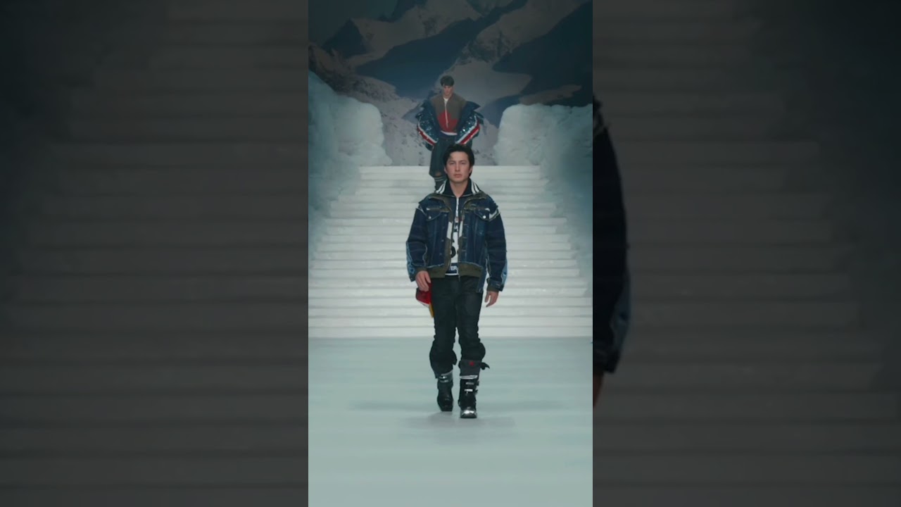 Heated Rivalry star Hudson Williams trades hockey gear for high fashion on Dsquared2 runway 