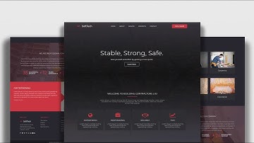 Complete Responsive Construction Website Design Using HTML - CSS - JAVASCRIPT || Step By Step