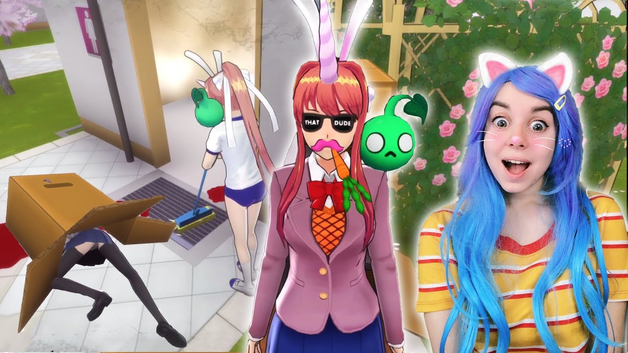 МОНИКА НА ПОКАЗЕ МОД В ЯНДЕРЕ 😅 Yandere Simulator #4