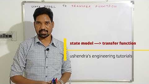 state model to transfer function in telugu | control systems | ushendra