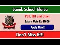 Sainik School Vacancy 2026 😱 TGT/PGT Jobs | Full Details