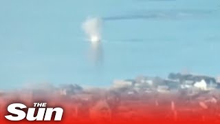 Russian forces blow up Ukrainian boat approaching Dnieper river bank with Howitzers
