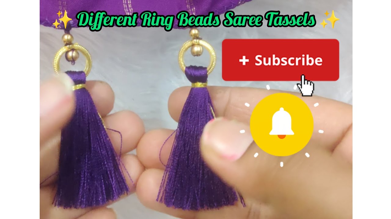 Different ring beads tassels 💎 Easy beginner friendly & fast saree tassel making. Join with Shree ❤️
