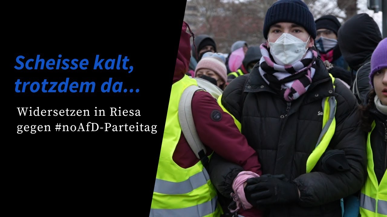 Scheiße kalt, trotzdem da... - Widersetzen gegen #noAfD-Parteitag in Riesa