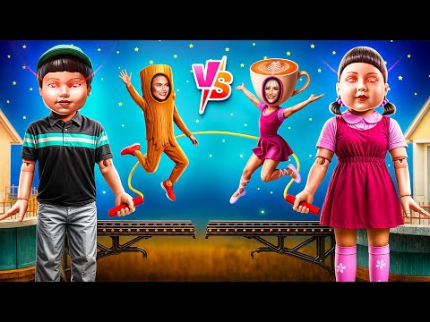 The Squid Game doll has kidnapped Ballerina Cappuccino! Squid Game vs. Italian Brainrot!