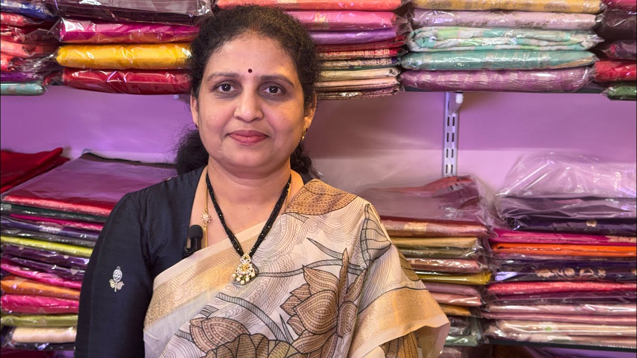 Very high demanding MAHESHWARI CHANDERI sarees 👌🌹#maheshwarisarees #officewear 