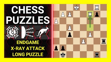 Chess Puzzles to Practice. Themes: Endgame, X-Ray attack, Long puzzle. Learn Chess