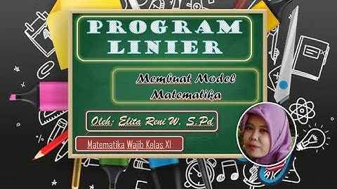 Membuat Model Matematika || Program Linier