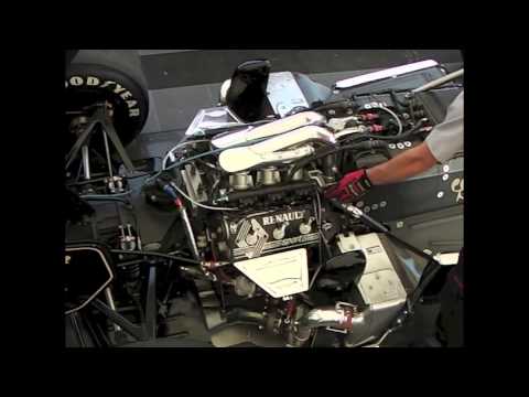 『f1サウンド』-"ayrton's-lotus-renault-98t"-engine-warming-up(bird-view)