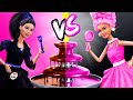 ¡Desafío de Rosa vs Negro! 10 DIYs para Barbie