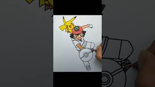Pokemon Ash Ketchum And Pikachu Coloring