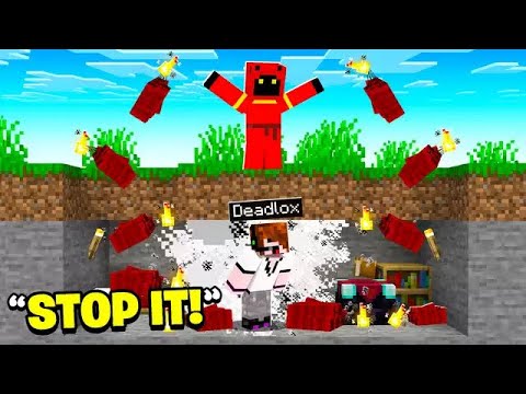 Minecraft Manhunt but I trolled with DYNAMITE..