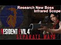 Research new boss infrared scope  resident evil 4 remake dlc  separate ways