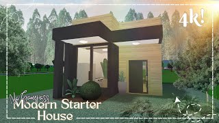 4k No Gamepass Modern Starter House 🏡 | Roblox | Bloxburg | Bloxburg House Build | Speedbuild