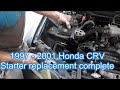 1997 to 2001 Honda CRV starter replacement Honda CRV 98 fix it