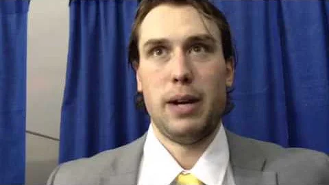 Patrick MacGregor discusses BU's 3-2 loss to Merri...