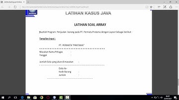 Program Pertemuan 5 pemrograman berbasis objek latihan soal array