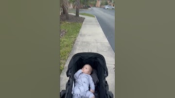 Taking Baby 👼🏽 for a Walk with the bassinet setting on w/ the #evenflo pivot stroller
