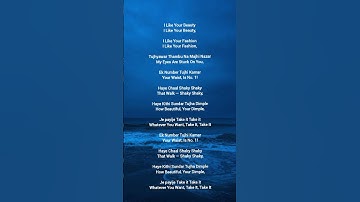 Thumbnail of Shaky song lyrics with English translation #youtubeshorts #shorts #fyp