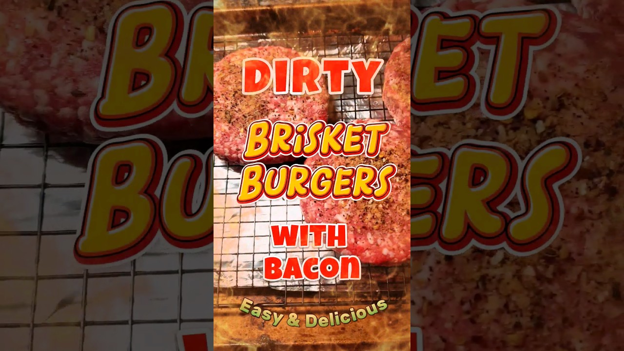 My tasty Dirty Brisket Burgers with Bacon! It's the Olde Canadian Steak