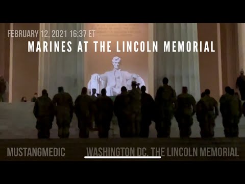 Army Ceremony on The Lincoln Memorial steps at night in Washington DC MustangMedic Reporting