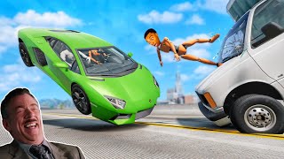 картинка: Смешные моменты с Lamborghini Aventador 🤣 - [BeamNG.Drive]