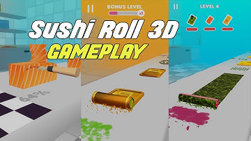 Sushi Roll 3D Gameplay Walkthrough Part 1 (Android Mobile)
